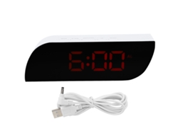 Reloj Digital Led Con Alarma 12/24h Brillo Ajustable Luz Nocturna Mesa Noche Ghy-0801rojo