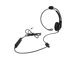 Fone De Ouvido Mono Com Microfone Fio Leve Confortável Redução De Ruído Para Call Center Computador