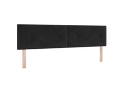Maison Exclusive - Cabecero Led Con Tira De Luces Led Negro 180 Cm Poliéster