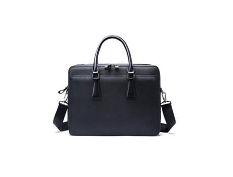 Maletines de Negocios Totes para Hombre Bolsos de Hombro de Cuero Genuino Bolsos para computadora portátil Bolsos Bolsos de Mensajero-Negro