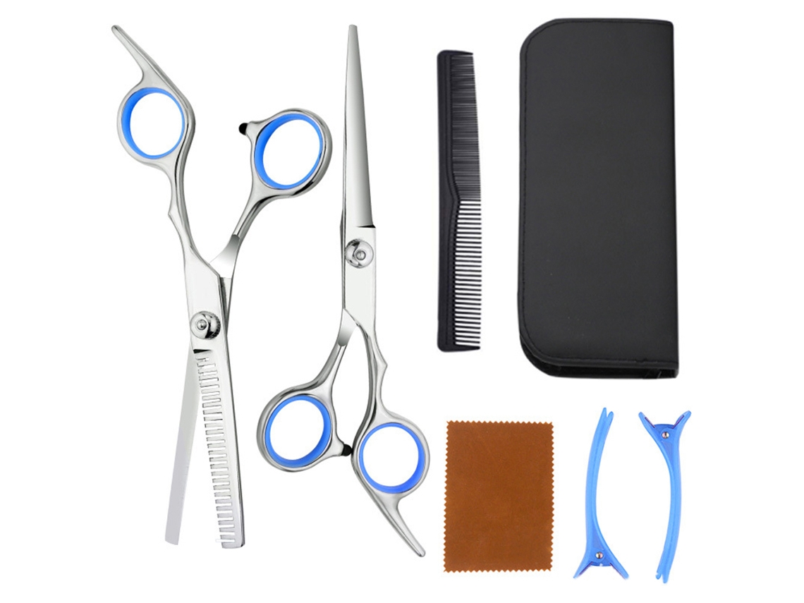 Tijeras profesionales para cortar cabello, tijeras para peluquero, juego de adelgazamiento, corte de cabello familiar, herramienta de peluquero JEDBESETZT