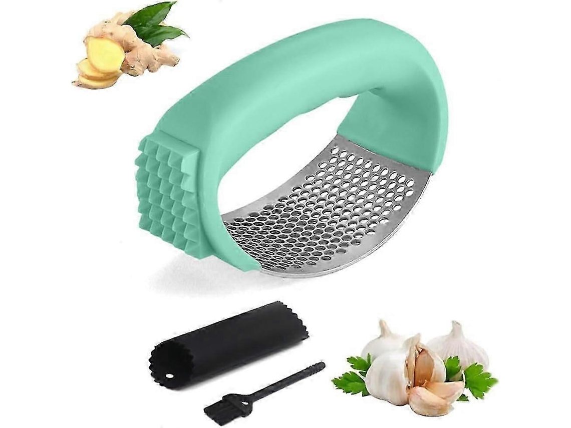 Prensa de ajos de acero inoxidable, modelo 2024, manual, para cocina. Rosewell