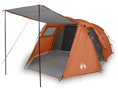 Tienda de campaña para 4 personas VIDAXL impermeable gris y naranja