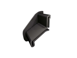 Deflector RENOPLAST de pared para perfil de alero K20 Grafito Derecha Izquierda Acabado de terrazas Suelos de resina