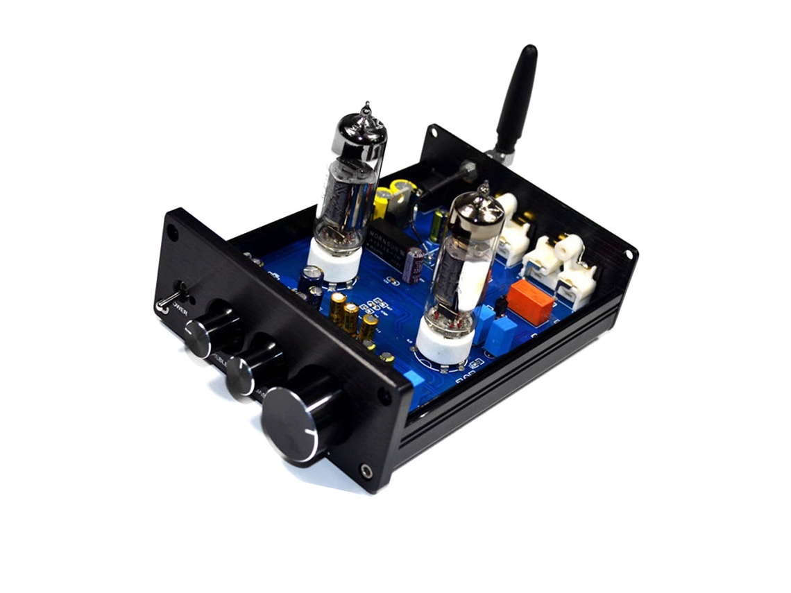 Preamplificador De Válvulas 6j5 Con Bluetooth 4.2, Control De Volumen, Graves Y Agudos Para Cine En Casa.