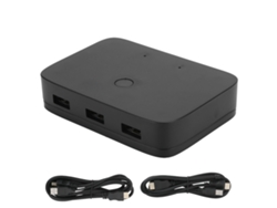 Caja De Conmutador Kvm Hdmi De 2 Puertos Para Compartir Ratón, Teclado E Impresora Usb 201h