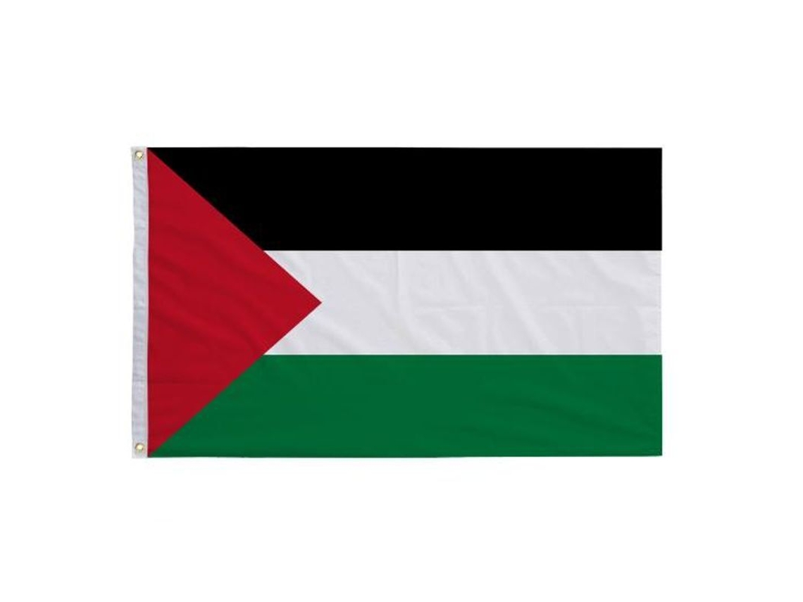 Bandera Nacional Palestina De 90 X 150 Cm, Tela Oxford Yafun 210d Con Hilo Y Agujas Reforzados.
