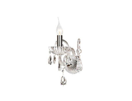 Lámpara De Pared Queen En Metal Acrílico Transparente 23X23X34 Cm EPIKASA