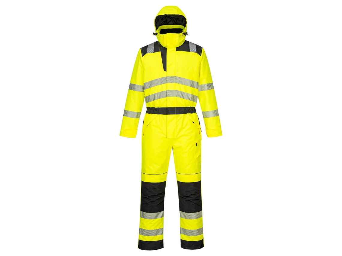 Buzo De Alta Visibilidad Pw3 Winter - Protección Y Estilo Naranja Negro / Xl