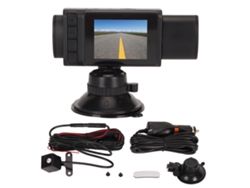Gravador De Carro 3 Canais Dvr 1080p Tela Ips 2.0 Pol. Visão Noturna Detecção De Movimento Estacionamento