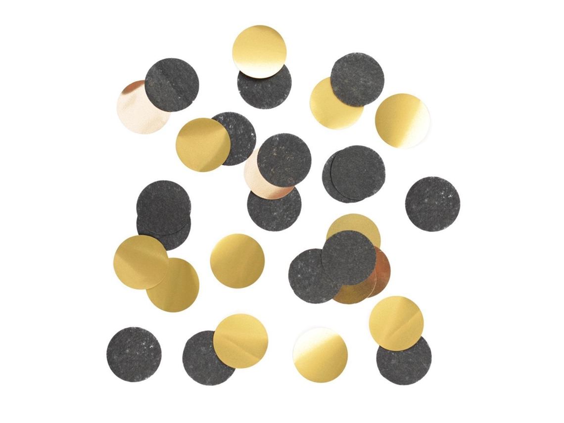 Confeti - negro y oro