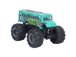 Brinquedo Ônibus Escolar Com Recuo 1:43 Modelo Liga Rodas Grandes Grafite Verde