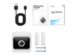 Minicámara Hd 1080p (blanca, 16 Gb) - Vigilancia De Seguridad - Batería Integrada - Visión Nocturna - Cámara Para Salpicadero De Bicicleta