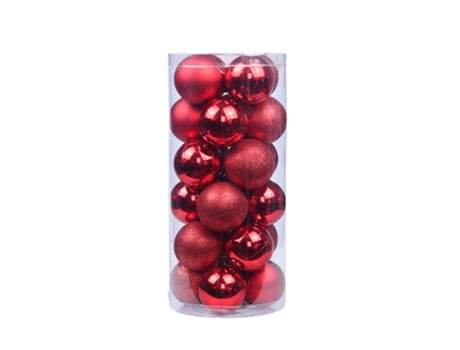 24 piezas de 6 cm de adornos de bolas de Navidad inastillables para la decoración de la fiesta de cumpleaños de la boda del árbol de Navidad