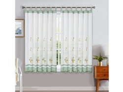 Cortinas de Cocina con Estampado Bordado - Individual