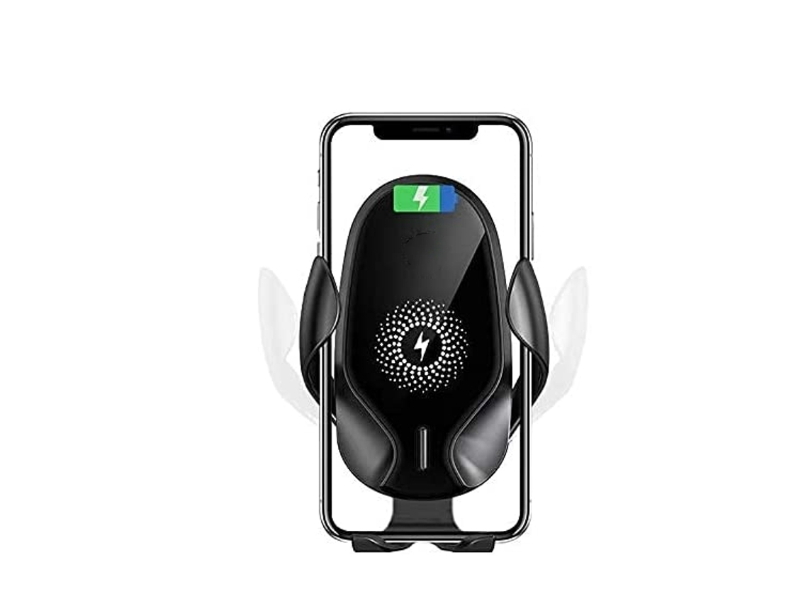 Cargador Carro Sem Carregamento Rápido Qi Montagem Ventilação YIZHOOD Negro