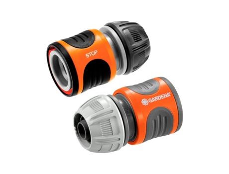 Conector De La Manguera Gardena Water Stop 13-15 Mm Gris/Naranja (18279-20) GARDENA