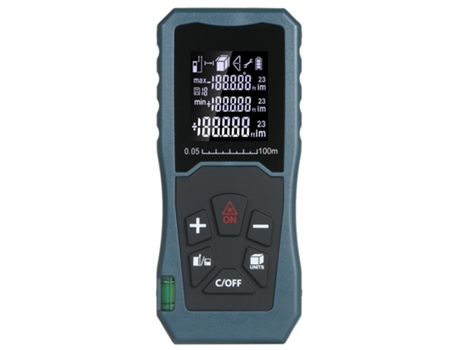 Medidor de distancia láser portátil LCD de 1,6 pulgadas diastímetro nivel de burbuja modo pitagórico medir distancia área y volumen (40M) 01