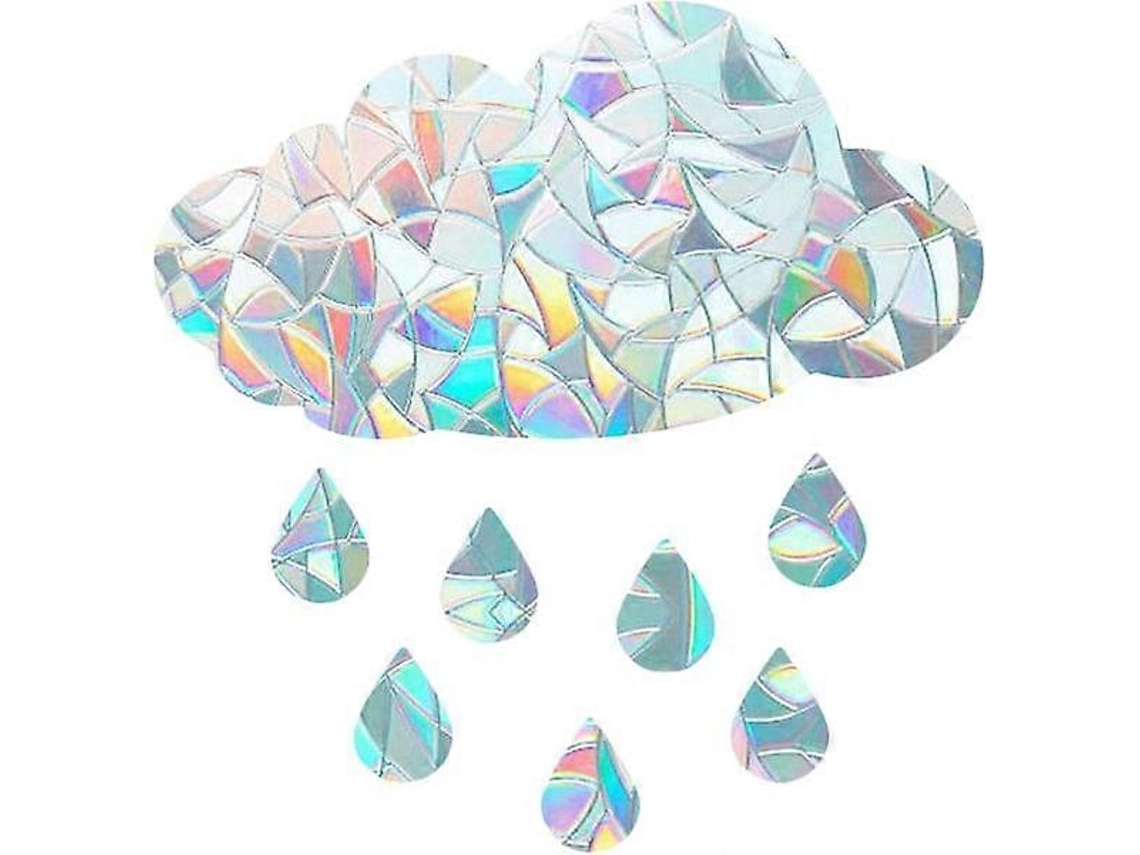 Adhesivo anticolisión para cristales, adhesivo arcoíris para ventanas, para prevenir colisiones de aves.