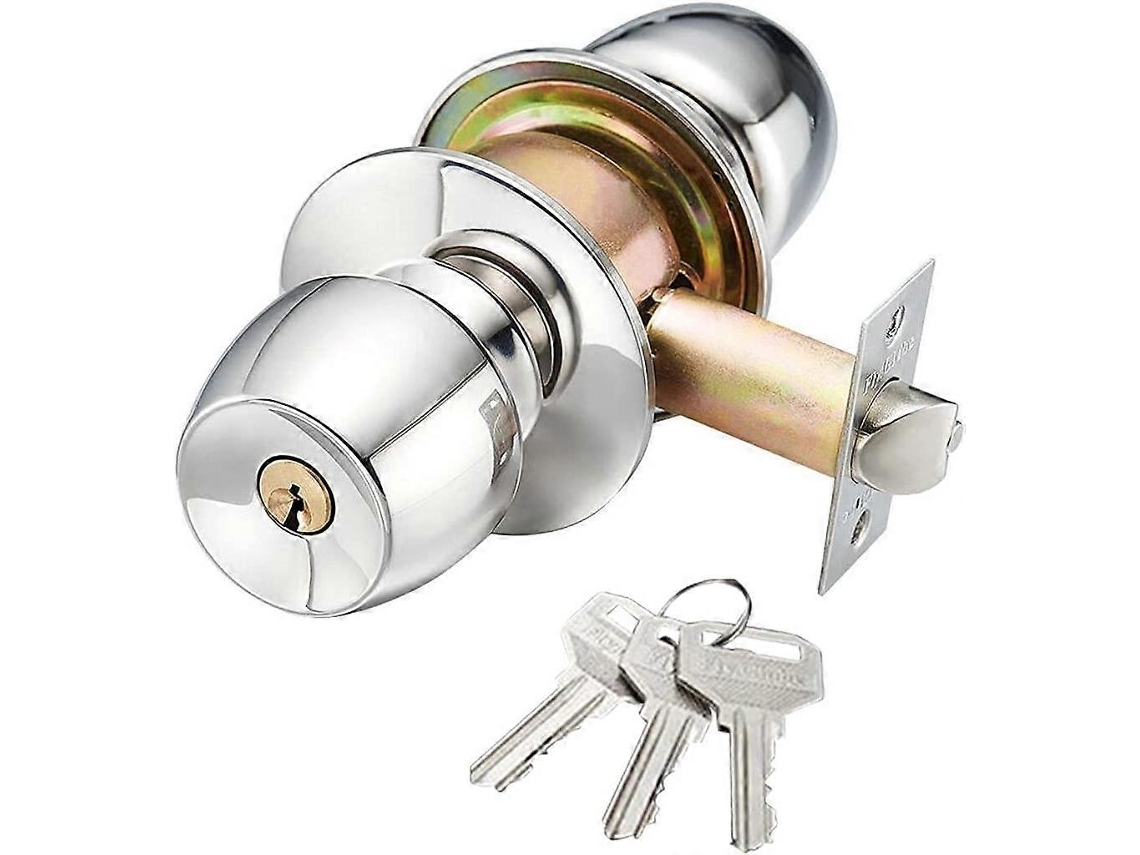 Cerradura De Entrada Con Llave, Pomos De Puerta De Acero Inoxidable, Mango Exterior (60mm) Para Dormitorio Y Baño