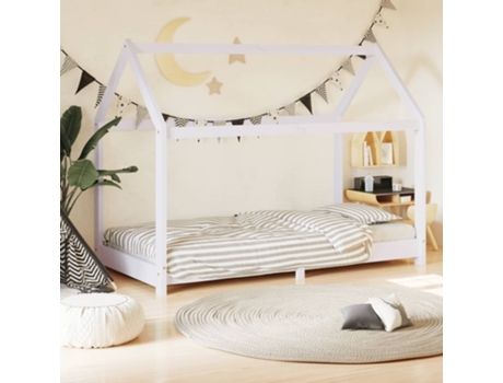 MAISON EXCLUSIVE - Estructura de cama infantil madera maciza pino blanco 80x160 cm