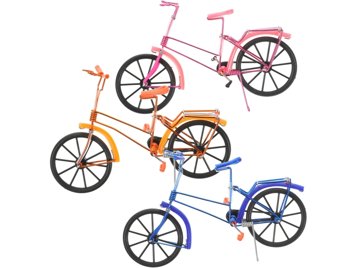 Juego De 3 Miniaturas De Bicicletas Para Decorar El Escritorio Del Hogar Y La Oficina (diseño Aleatorio)