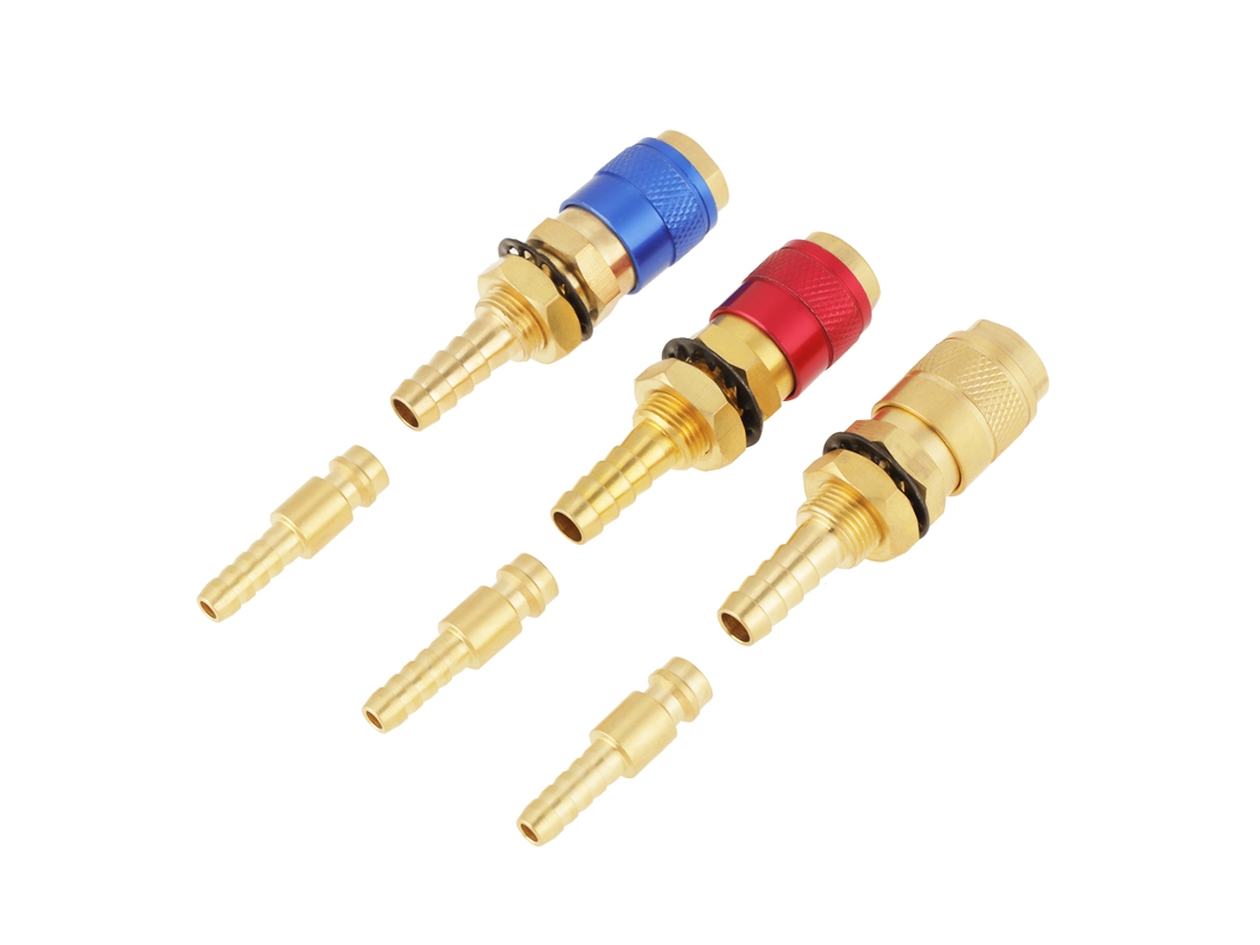 3 Adaptadores De Conector Rápido De Agua Y Gas De 8 Mm Para Antorcha De Soldadura Tig