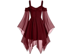 Vestido Gótico Sexy Con Hombros Descubiertos Para Fiesta De Halloween Estilo Renacentista, Talla Grande, Estilo Steampunk.