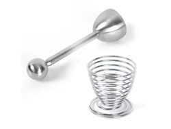Juego De Abrehuevos De Acero Inoxidable Para Huevos Duros Y Pasados Por Agua.