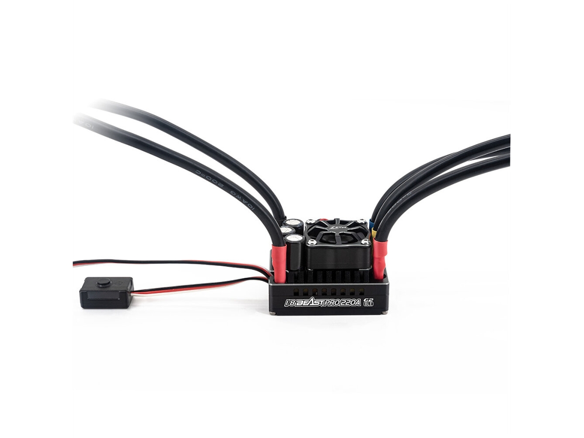 Controlador de velocidad sin escobillas ZTW Beast Pro de 32 bits, 220 A, ESC G2 Turbo, 6 V/7,4 V, BEC, 10 A, para coches de carreras RC, todoterrenos y vehículos de carretera (1/8)