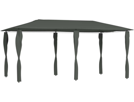 vidaXL Cenador con cubiertas de postes antracita 3x6x2,6 m 160 g/m²