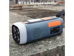 Radio portátil DAB/FM con linterna, altavoz Bluetooth, carga solar y con manivela, ideal para emergencias y acampadas al aire libre. Viewleaf
