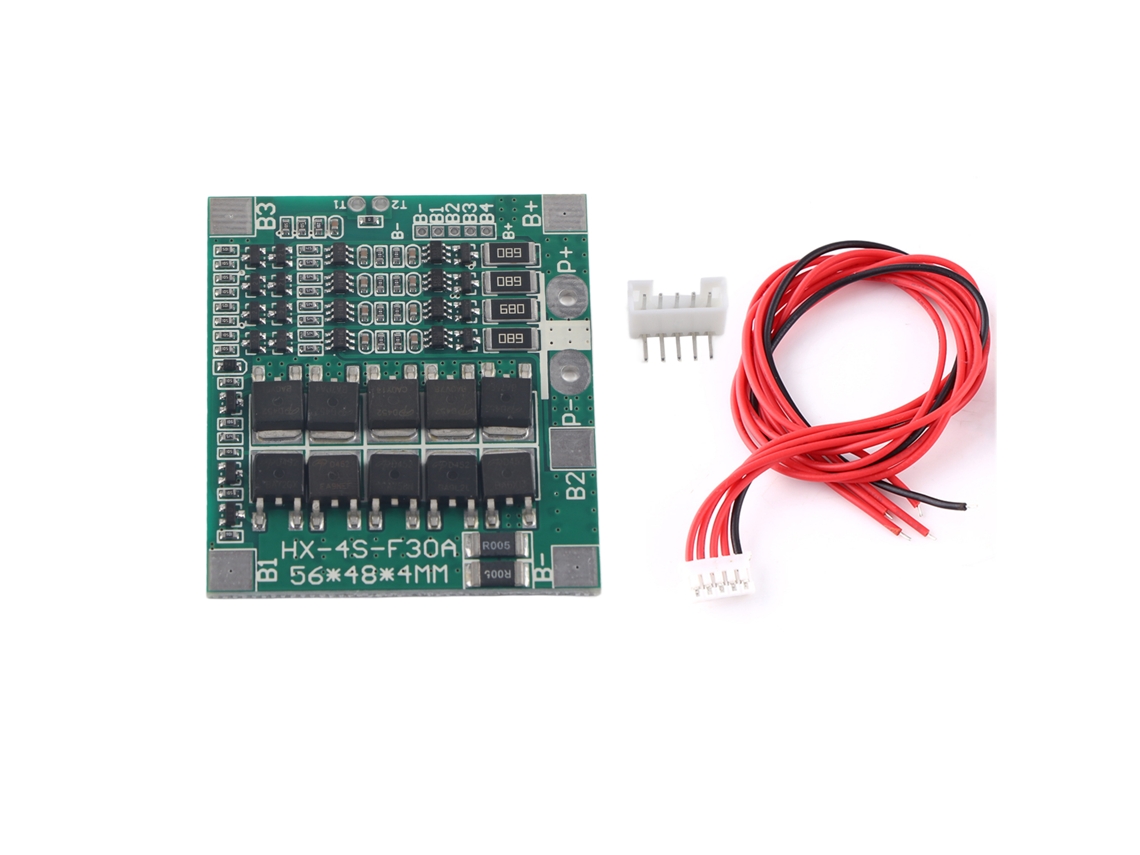 2026-placa De Protección Pcb Para Batería De Litio 18650 4s 30a 14.8v Con Equilibrio Y Cable