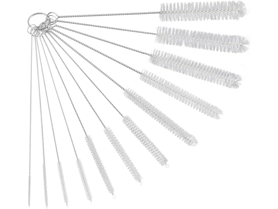 Juego De 12 Cepillos De Limpieza Con Cerdas De Nailon (blancos)