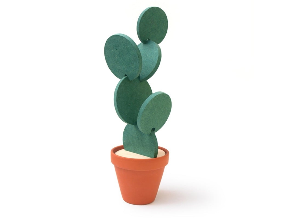 7 Posavasos Redondos De Cactus Verdes Con Soporte, Impermeables Y Decorativos.