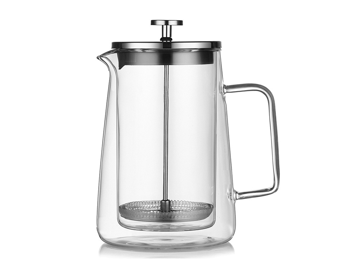 Especificaciones de la cafetera de émbolo de vidrio de doble pared (650 ml)