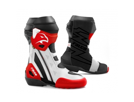 Botas para Moto de piste FALCO (Hombre - Blanco - 46)
