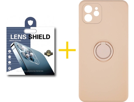 Carcasa + 1 Protector de Cámara para iPhone 12 Mini SKYHE Rosa Pastel