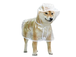 Chaqueta impermeable Primerox para mascotas, transparente y ligera.