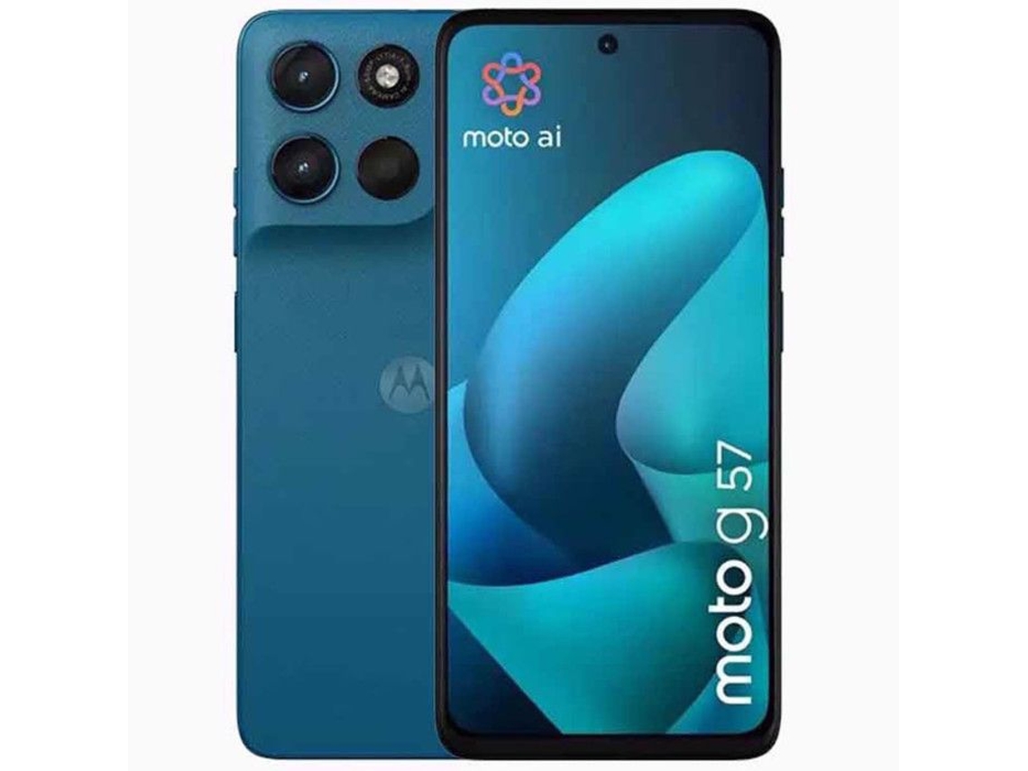 Smartphone Motorola Moto G57 5G, 6,72'', 8 GB de RAM, 256 GB de almacenamiento, Android 16, procesador Snapdragon 6s Gen 4, cámara de 50 MP, batería de 5200 mAh, color verde.