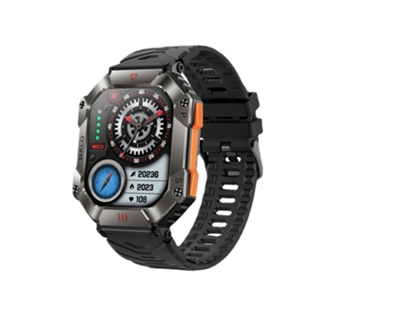Reloj inteligente militar, relojes de Fitness, brújula de aire de altitud IP68, Monitor de salud resistente al agua, reloj inteligente con llamada ...