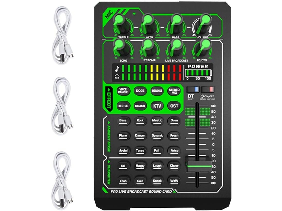 Tarjeta De Sonido Bluetooth Para Directo, Mezclador De Micrófono, Modificador De Voz, Retransmisiones En Exteriores.