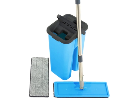 Set de Limpieza Cubo Fregona Extensible y Repuesto de Mopa Todo Tipo de Suelos TIENDA EURASIA
