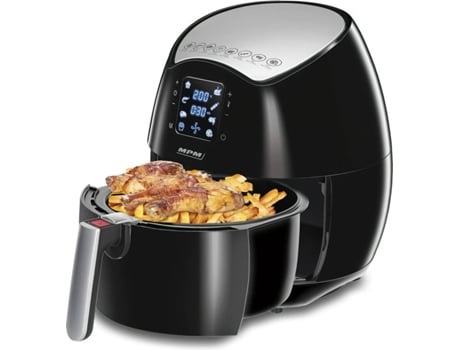 Mfr06 Freidora De sin aceite 4.5l pantalla digital airfryer con 8 modos preestablecidos temporizador y temperatura ajustable cocina saludable bpa 1500w mpmmfr06 4.5 1500 caliente 45 litros programas 80 200ºc 30