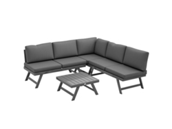 Conjunto Mesa Jardín Convertible 4 Piezas, 115x61x65cm