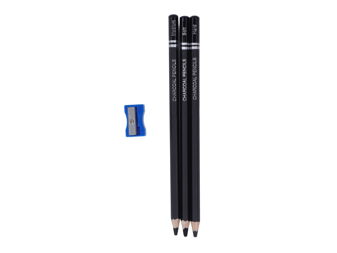 Juego De 3 Lápices De Grafito De Carbono Para Bocetos, Ideales Para Dibujos Artísticos Detallados.