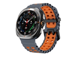 Bracelete Para Samsung Galaxy Watch Ultra - Silicone Bicolor Ocean (47mm) - Cinza Espacial Laranja