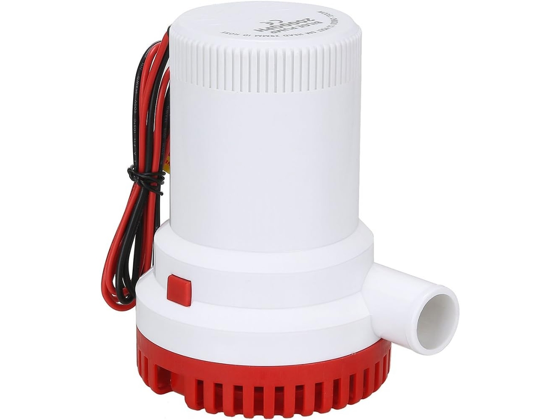 Bomba de achique sumergible de 2000 GPH para yate, barco, 12 V, caravana, pesca, Mar Rojo. SFUSHOS