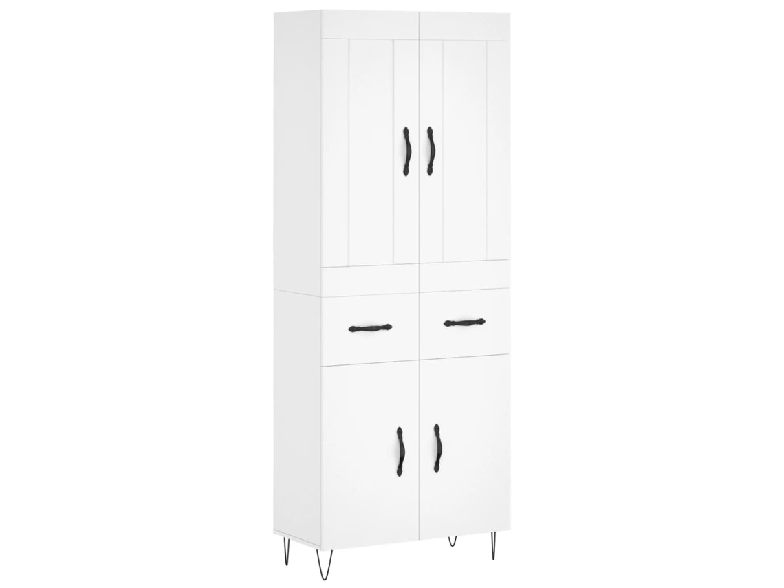 Mueble alto en madera blanca Derivados MAISON EXCLUSIVE (69,5x34x180 cm)