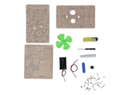 Kit de montaje de ventilador portátil de madera para niños